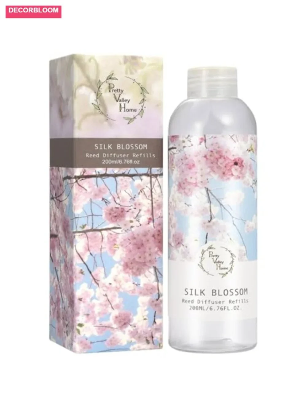 Reed Diffuser Oil Refill Silk Blossom 200ml Scented Home Fragrance